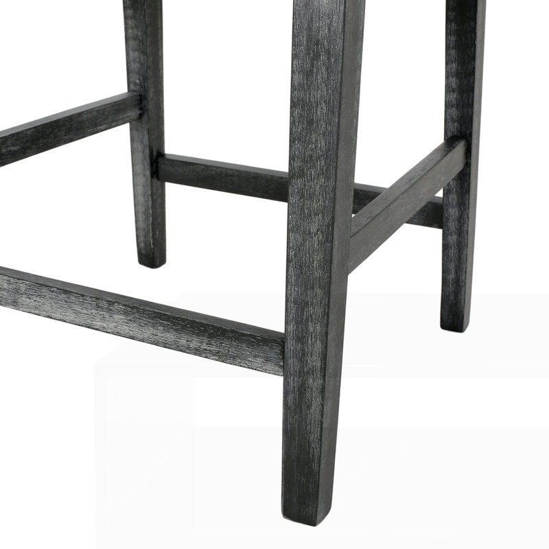 Tabouret de comptoir rembourré de 26 po, Gris clair / gris, 1
