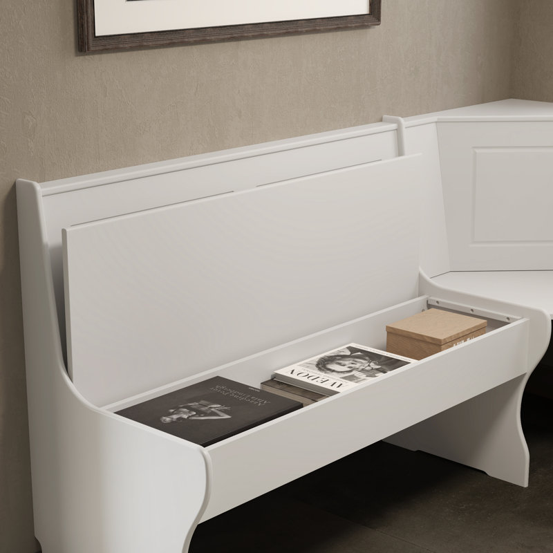 Ensemble de coin-repas en bois Heartlynn Classic, Blanc
