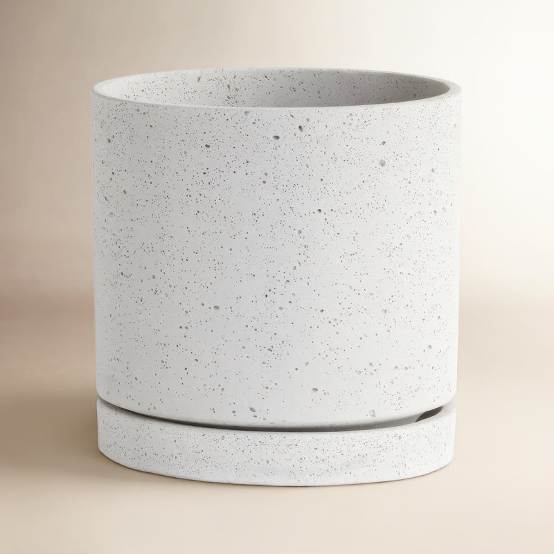 Pot de fleurs en béton, H 11,25 po x l 11 po x P 11 po