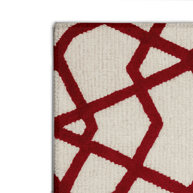 Tapis intérieur et extérieur beige Trellis, Rectangulaire 2 pi x 3 pi