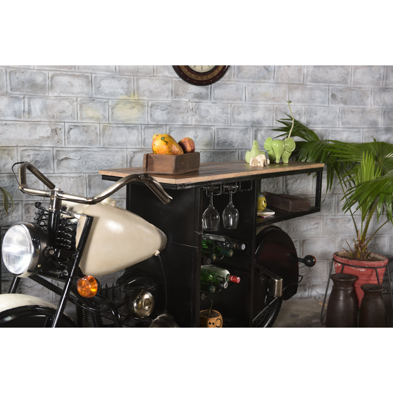 Bar à vin Glider, Barre de vélo noire et blanche