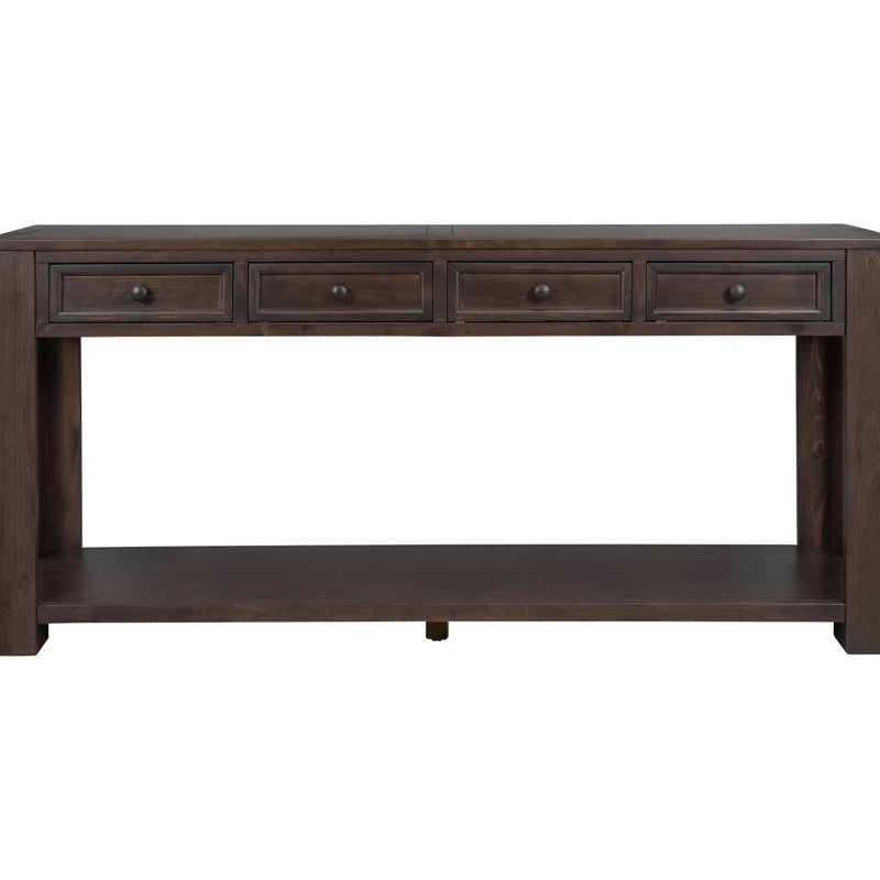 Solid Wood Console Table: & Versatile For Home Desk Office: Practical Design, Espresso