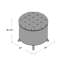 Repose-pieds de rangement rond capitonné Maiden-91029064