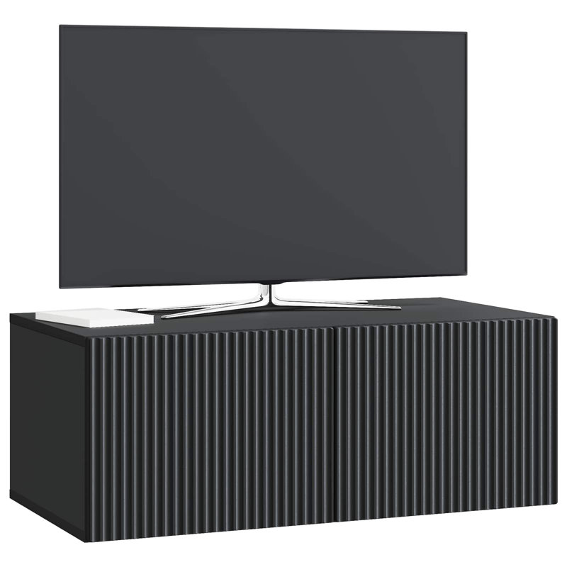 Unfinished TV Stand, 30cm H x 78.5cm L x 41cm W, Black