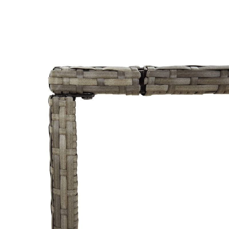 Ensemble de bar en métal avec tabourets, gris, 6