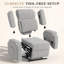 Fauteuil inclinable en velours Brunell-132269756