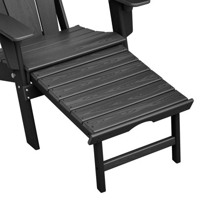 Chaise Adirondack pliante en PEHD avec repose-pieds rétractable