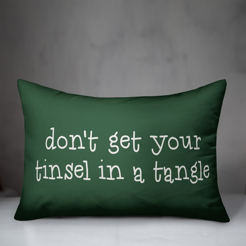  Coussin «Don't Get Your Tinsel in a Tangle», Housse de coussin seulement - Insert