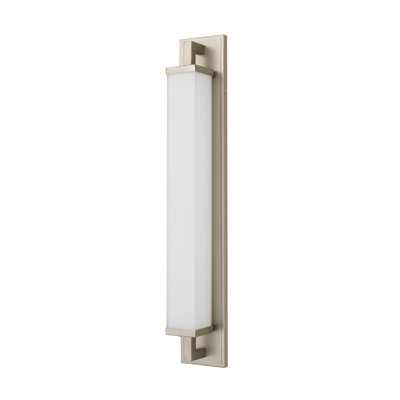 28-Inch Brushed Nickel Integrated LED Bathroom Vanity Light Strip, Ceiling Mount, Three Color Temperatures