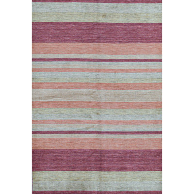 Hand-Knotted High-Quality Green Area Rug