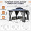 12 pi. L 12 pi. D Pavillon de jardin en aluminium