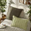 Ensemble de literie luxueux 7 pièces vert, broderie en polyester, style maison élégant