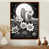 Toile avec cadre flottant brun