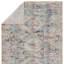 Tapis floral bleu / gris en polypropylène tissé à la machine-1021628227