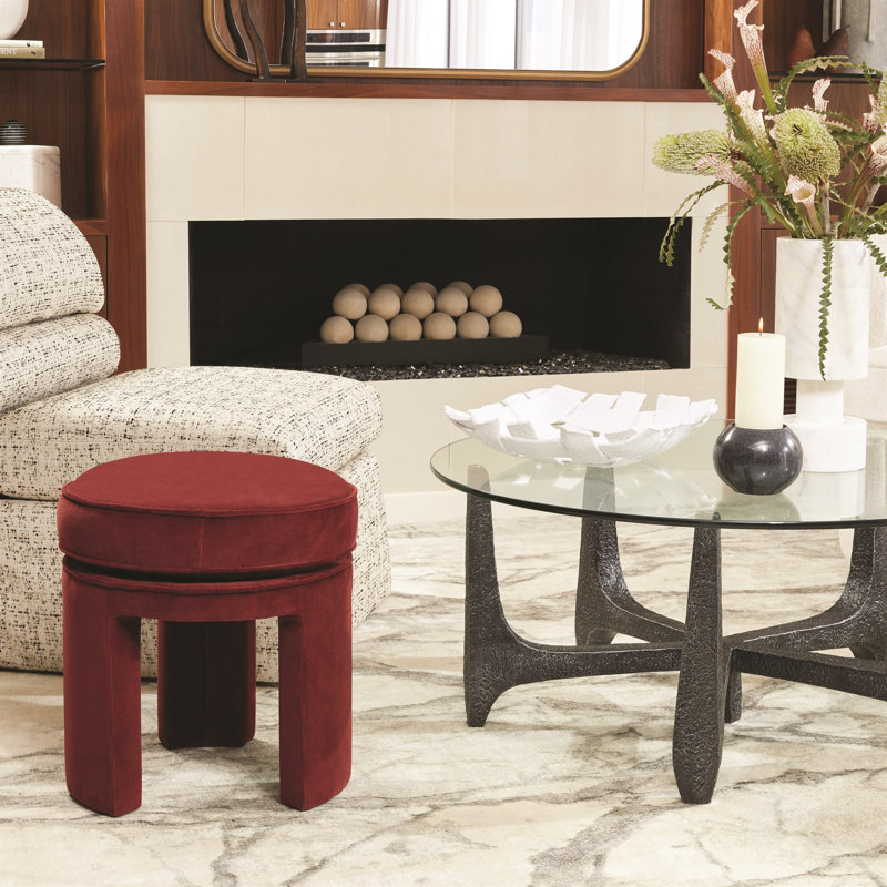 Papu Upholstered Decorative Stool, Cayenne