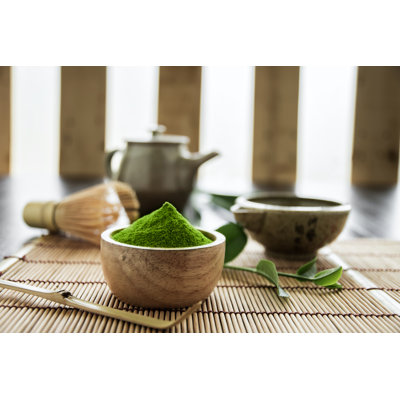 Matcha Powder by Aedkais - Wrapped Canvas Print
