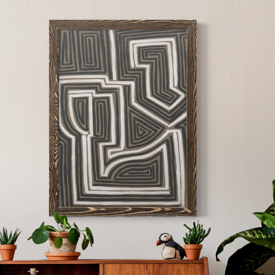 Abstract Maze I - Peinture sur toile encadrée