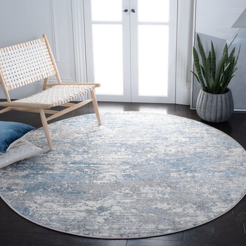 Dowlen Performance Abstract Rug, Round 6'7"