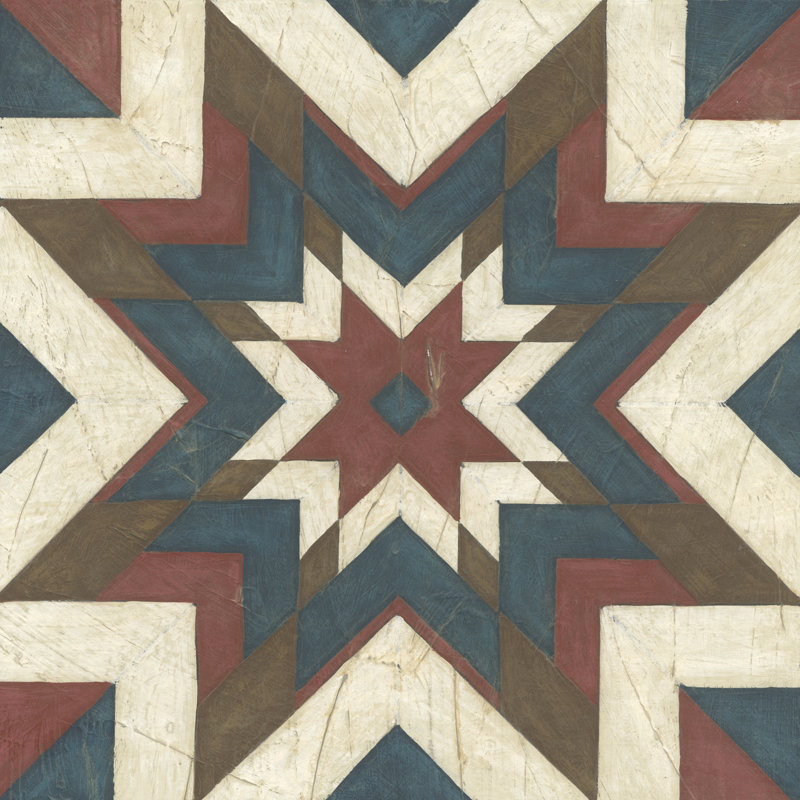 Quilt Motif II by June Erica Vess - Wrapped Canvas Print, 91cm H x 91cm W x 3.8cm D