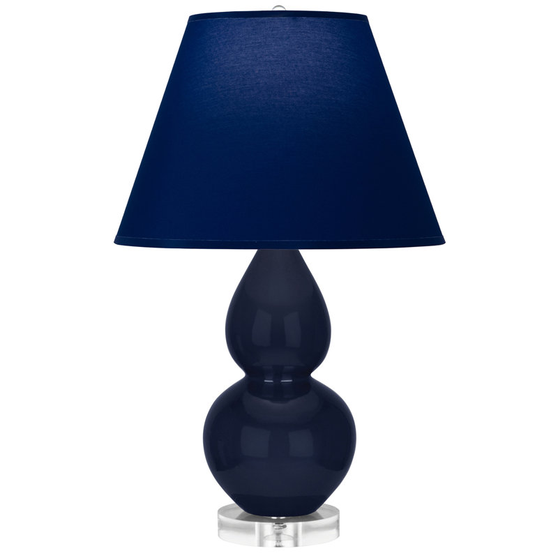 Petite lampe d'appoint à double gourde, Bleu marine/gris, Bleu