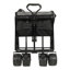 Chariot pliable de 480 lb avec auvent, poussette de chariot avec roues tout-terrain de 7 po, chariot pliable léger, grande capacité pour le camping, le magasinage, les sports et le jardin, noir avec moustiquaire