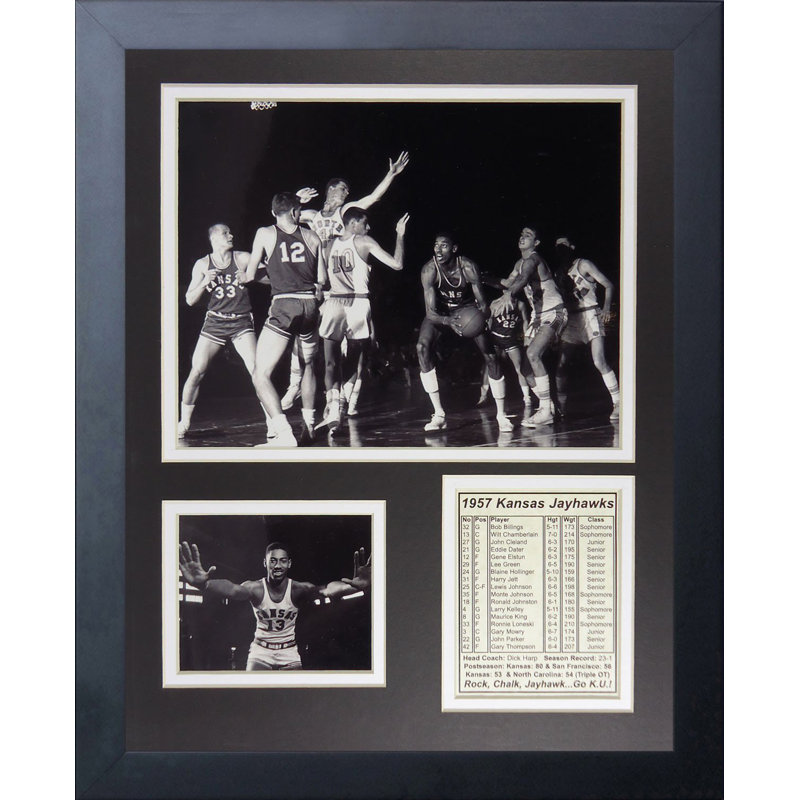Souvenirs encadrée 1957 kansas jayhawks