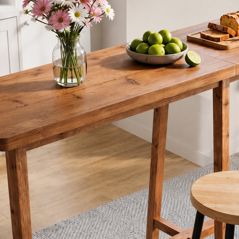 with Solid Wood Base Dining Table