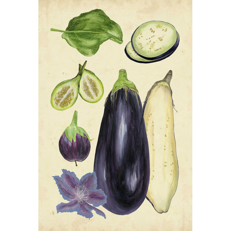 Étude Aubergine II, H 18 po x l 12 po