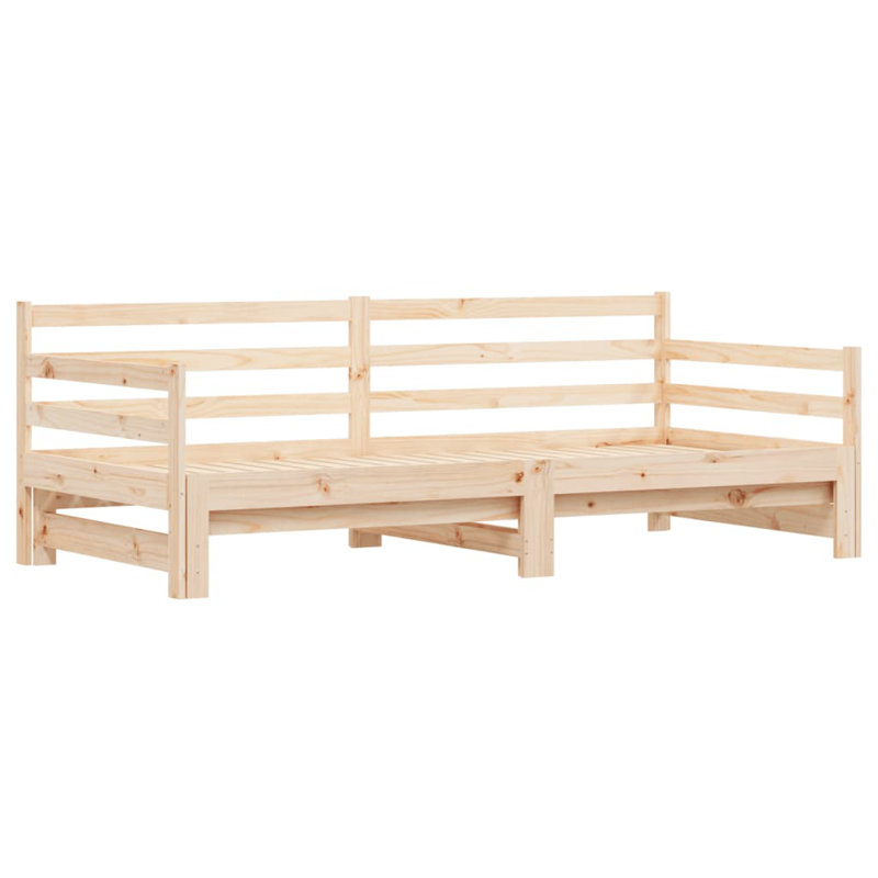 Solid Wood, Brown, European Single (90 x 200cm)