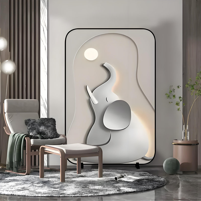 Écran d'art Luxury Elephant, H 70,97 po x l 47,24 po x P 1,57 po