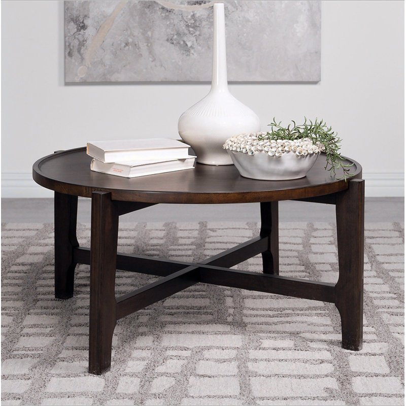 Round Solid Wood Coffee Table
