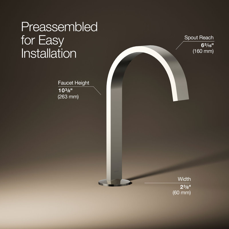 Components™ Bathroom Sink Spout with Ribbon Design, Polished Nickel