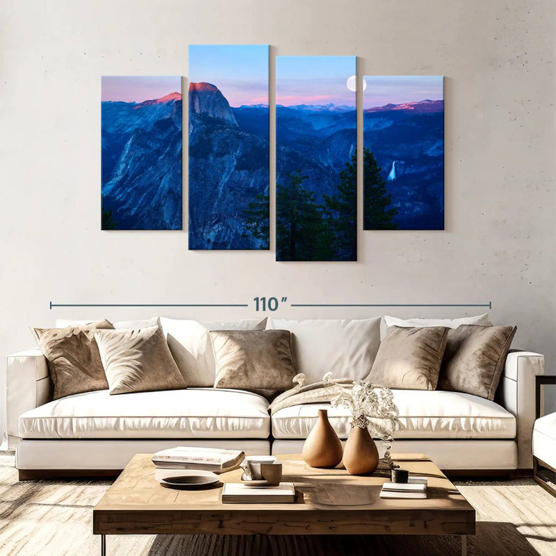 Alvord Yosemite au lever de la lune, H 54 po x l 84 po