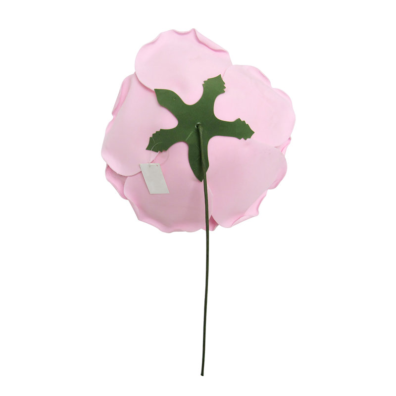 Grande tige rose en mousse, Rose clair, H 12 po x l 12 po x p 6 po