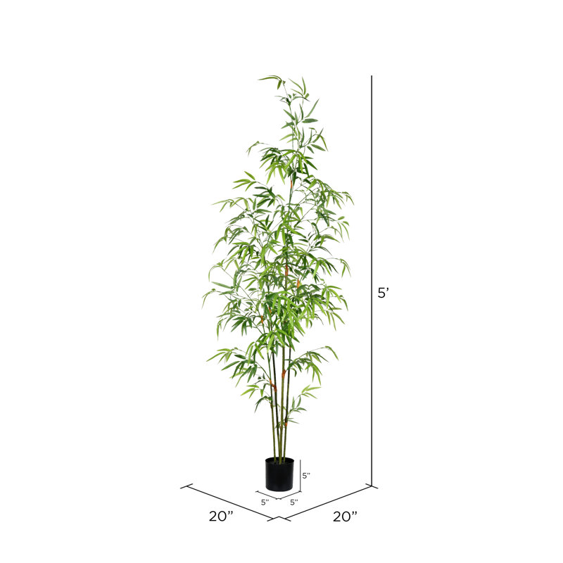 Faux Tree in Pot, 60" H x 20" W x 20" D