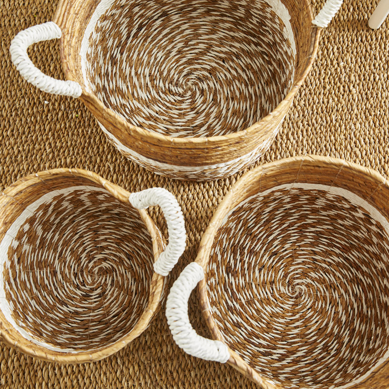 Key Largo Handmade Seagrass Decorative Basket Set