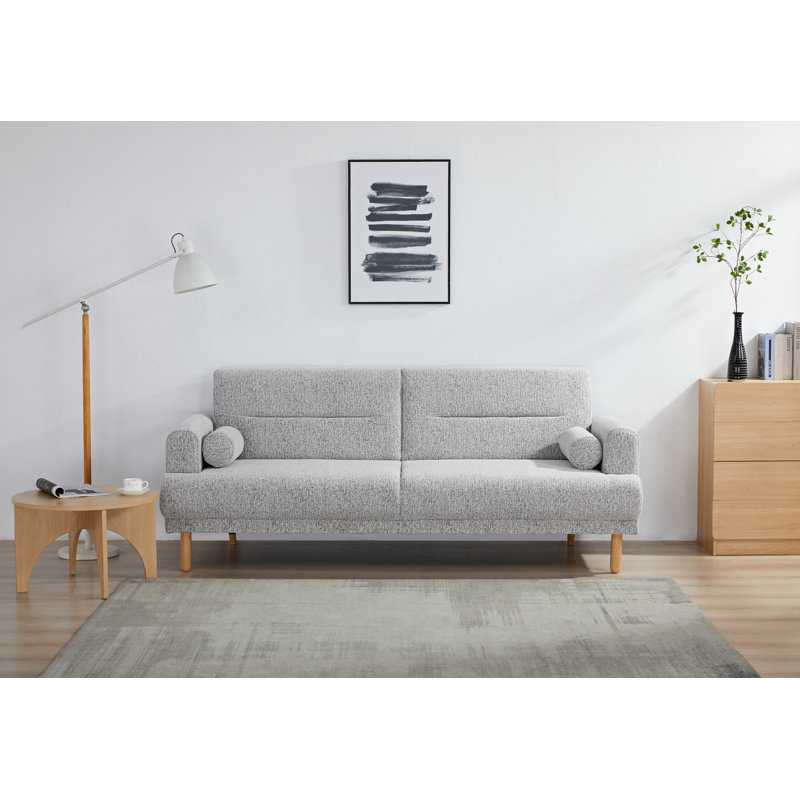 Nuvah Fabric Click-Clark 3-Seater Sofa Bed, Grey