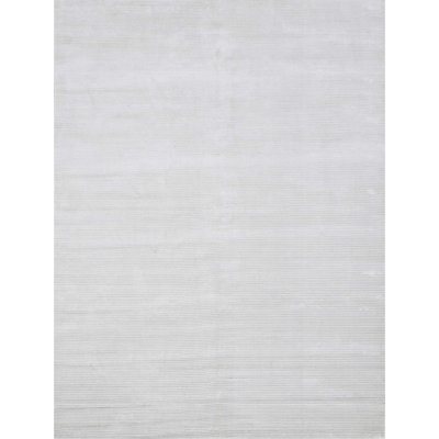 Silk Area Rug in White