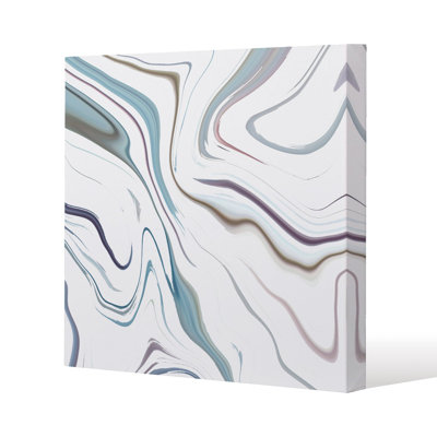 Rippled Marble Slim Style Canvas Print 50x50cm , 15mm Slim Real wood.