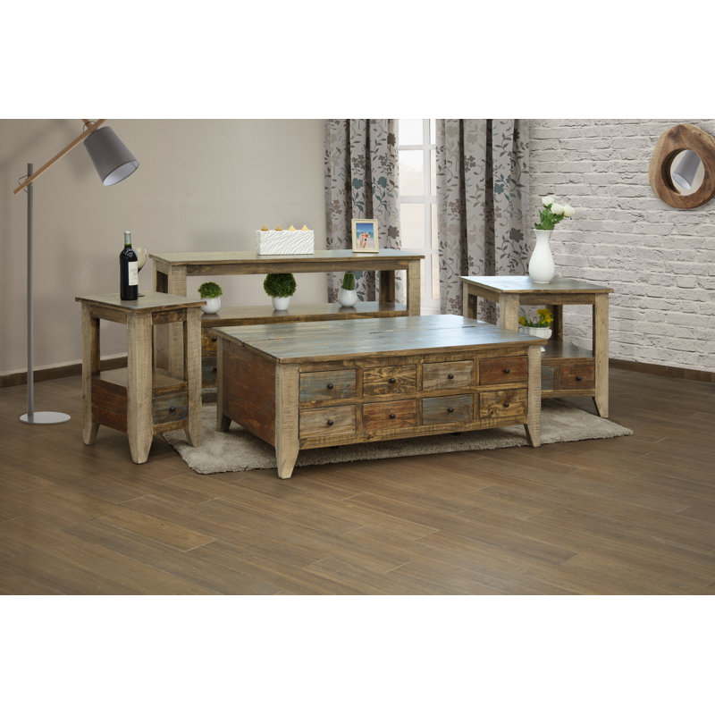 Table d'appoint antique avec 1 tiroir