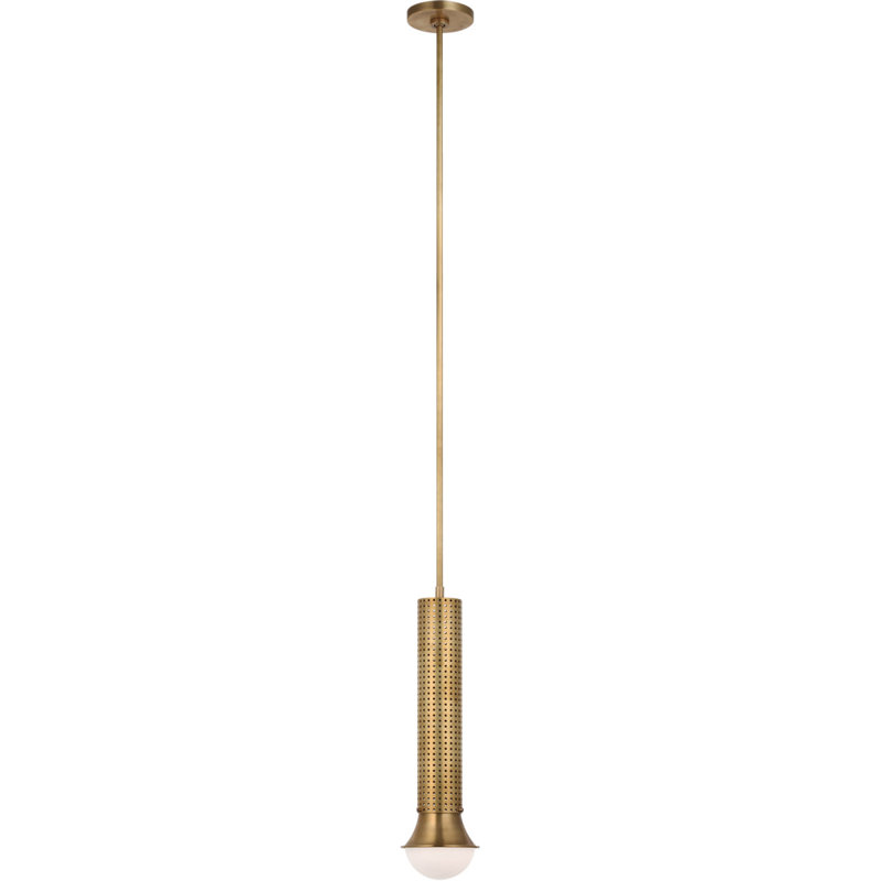Kelly Wearstler Precision Petite Elongated Pendant, Antique-Burnished Brass