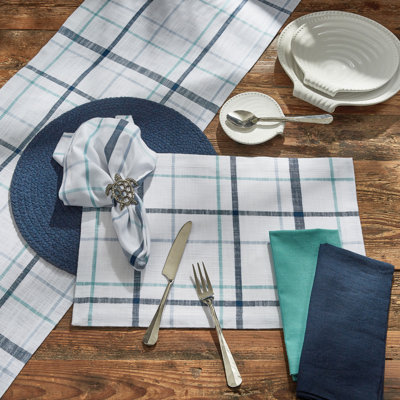 Gracie Oaks Caspian Plaid Table Runner