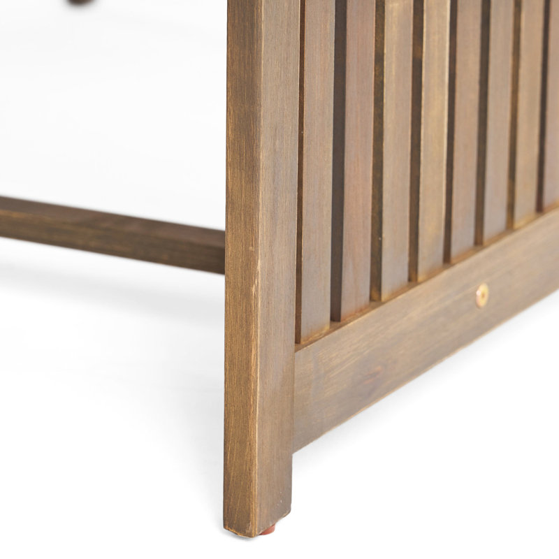Armoire à café en bois à finition grise - idéale pour le rangement extérieur