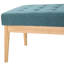 Structure en bois de bouleau stable de style moderne bleu sarcelle avec revêtement et mélange Mid-Century