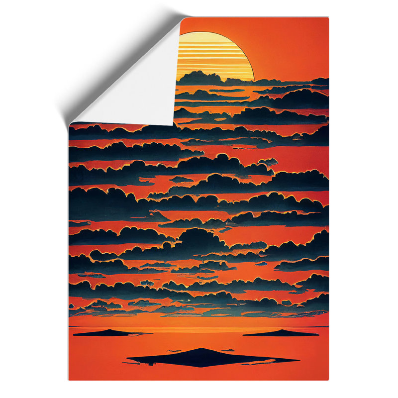 Unusual Sunset View - Wall Art, Paper, 59.4cm H x 42cm W x 3cm D, No Matte
