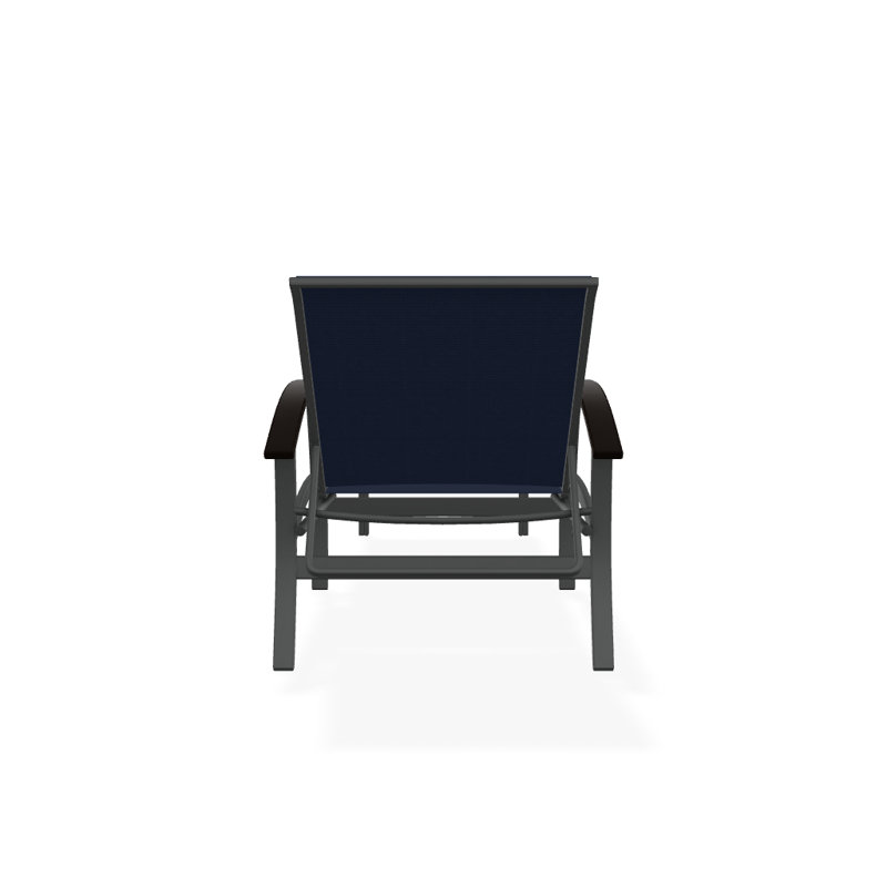 Askar Outdoor Rust-Resistant Metal Chaise Lounge, Navy 13D Sunbrella®, Textured Graphite, Kona P10