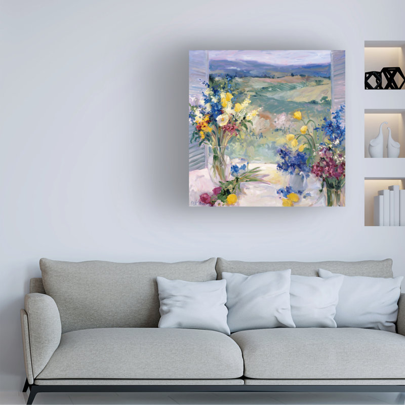 Bolognaise «Tuscany Floral I» sur toile, H 14 po x l 14 po