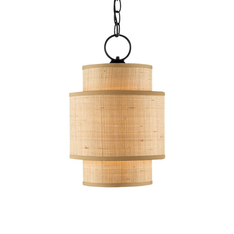 Mathias 1 - Light Pendant, Natural/Satin Black