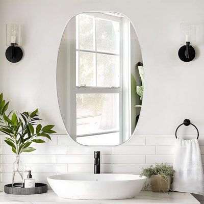 Miroir de salle de bain ovale