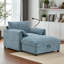 Fauteuil d'appoint rembourré avec repose-pieds avec rangement-343178774